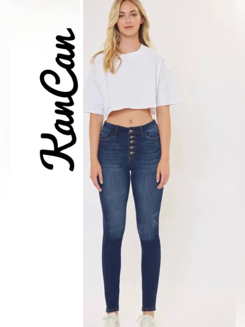 KanCan Candice Curvy HighRise Skinny Jeans Button Fly 28